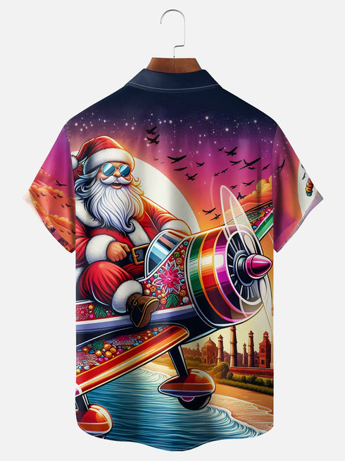 Men's Christmas Funny Graphic Short Sleeve Hawaiian Shirt